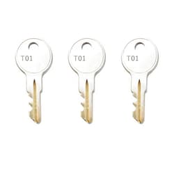 Rolvyns 3-Pack T02 Keys Compatible with Husky Tool Box, Toolbox & Tool Chest Cabinet Keys for Current Style Husky Locks, Pre-Cut to Code T01–T05