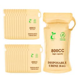 Sunlive Disposable Urine Bags, 100% Compostable Unisex Urinals, 800ML Emergency Toilet for Car,Portable Toilet with Superior Absorbent Pad Suitable for Camping,Traffic Jams, Pregnant, Patient