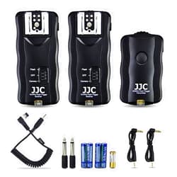 JJC 3-in-1 Wireless Flash Trigger & Shutter Remote Control with Two Receivers Kit for Nikon D850 D500 D5 D810 D810A D800 D700 D4s D4 D3 D3s D3X and Other Nikon Camera with 10-Pin Connector