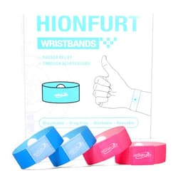 Hionfurt Nausea Relief Motion Sickness Bands, Sea Sickness Wristbands Motion Sickness (Cruise,Plane) Morning Sickness Anti Nausea Relief Wristband Bracelets for Pregnant Women and Adult Kids (Large)