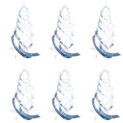 CHANGE MOORE Woodpecker Deterrent Reflective Ornamental Spiral Device, 6 PACK Hanging Bird Scare Devices, Silver Spiral Reflectors Outdoor to Keep Birds Away from Your House Window, Garden Decorations