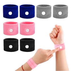 Amaxiu Motion Sickness Relief Bands, 8pcs Motion Travel Sickness Wristbands Natural Acupressure Nausea Relief Wristband for Pregnancy Morning Car Sea Flying Trip Dizziness Anxiety