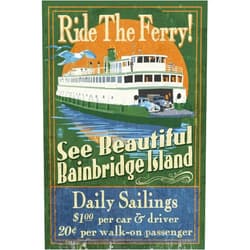 ART.COM Wall Art Print Bainbridge Island, Washington - Ferry Ride by Lantern Press, 12