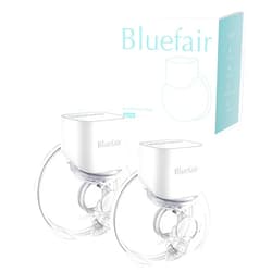 Bluefair Breast Pump, Wearable Breast Pump, Breast Pump Hands-Free, Wearable Pumps for Breastfeeding, 3 Modes & 12 Levels, Smart Display, Memory and Anytime Pause function-24mm, 2 Pack(White)