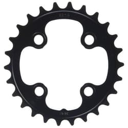 Truvativ 26T 9 sp BCD 64mm 4-Bolt, Inner Chainring, for MTB Triple, Aluminum, Black, 11.6215.092.000