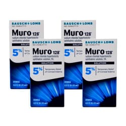 Bausch + Lomb Bausch & Lomb Muro 128 Solution 5% 15 mL (Pack of 4)