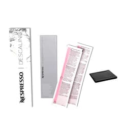 Nespresso Descaling Kit Solution, Fits all Models, 2 Packets, Descaling Solution for All Models, Includes Cleaning Cloth, Clear