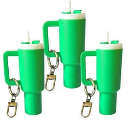 Generic Mini Tumbler Keychain with Detachable Storage for Lipstick,Mini Cup Keychain, School Bag Key Ring Backpack Charm for Women