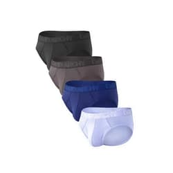 DAVID ARCHY Men's Underwear Bamboo Rayon Breathable Super Soft Comfort Lightweight Pouch Briefs in 4 Pack X-Large Black/Dark Gray/Navy Blue/Sky Blue-with Fly