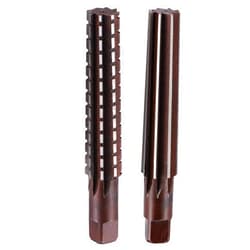 uxcell MT3 Morse Taper Reamer Coarse and Finish Set H8 Accuracy Alloy Tool Steel 8 Flutes Straight Shank Hand Reamer Cutter Milling Tool 2pcs
