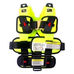 RideSafer Ride Safer Travel Vest with Zipped Backpack-Wearable, Lightweight, Compact, and Portable Car Seat. Perfect for Everyday use or Rideshare, Travel, and Taxi/Rental Car. (X-Small, Yellow)