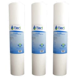 Tier1 5 Micron 20 Inch x 4.5 Inch | 3-Pack Spun Wound Polypropylene Whole House Sediment Water Filter Replacement Cartridge | Compatible with Pentek DGD-5005-20, SDC-45-2005, Home Water Filter