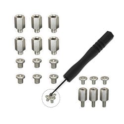 HFEIX M.2 Screw Standoff,HFEIX SSD Mounting Kit with Screwdriver for Msi Motherboard or Gigabyte Board NVMe PCIe Driver Laptop Replace(9set)