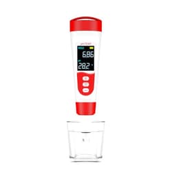 meross PH Meter, Digital PH Meter for Water Hydroponics with ATC, IP67 PH/Temp 2 in 1 Tester Pen with 0-14 PH Measurement Range, 0.01PH High Accuracy Mini Pen for Pool, Drinking Water