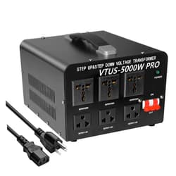 Yinleader 5000W PRO Voltage Transformer Converter Step Up/Down AC 110V/120V to 220V/240V or 220V/240V to 110V/120V Power Converter w/US Standard Power Cord,Circuit Breaker Protection
