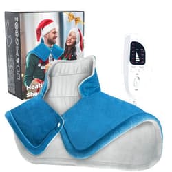 Xgunion Heating Pad for Neck and Shoulders and Back Pain Relief Christmas Birthday Gifts for Women Mom Men Dad 2lb Weighted Electric Neck Heating Pad Shoulder Heating Pads 6 Heat Settings 4 Timers Auto-Off