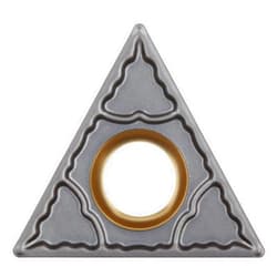 Sandvik Coromant CoroTurn 107 Carbide Turning Insert, TCMT, Triangle, KR Chipbreaker, GC3210 Grade, Multi-Layer Coating, TCMT 3(2.5)3-KR, 3/8
