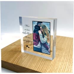 TULLUN Personalized Custom Acrylic Block Plaque Photo 3D Effect - Everything
