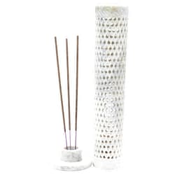 Crocon Handmade Blue Marble Soapstone Incense Stick Round Shape Elephant & Leaf Design Tower Burner | Tea Light Candle Holder | Decorative Home & Kitchen Best Gift Size - (2.7x2.7x10 Inch)