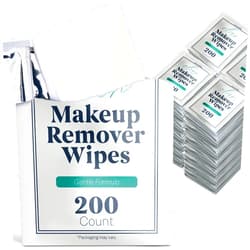 Stock Your Home 200 Count Makeup Remover Wipes, Individually Wrapped Makeup Remover Wipes for Hotels and BnB's, Single Use Travel Makeup Remover Wipes Bulk Pack for Guest Amenities, Face Wipes Individually Wrapped