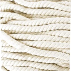 Craft County Super Soft 3 Strand Twisted Cotton Rope (Natural, 1/2 Inch x 10 Feet)