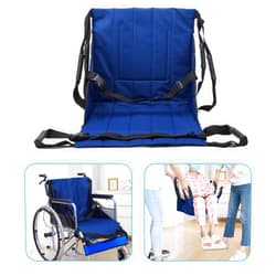 NEPPT Patient Lift Stair Slide Board Transfer Emergency Evacuation Chair Wheelchair Belt Safety Full Body Medical Lifting Sling Sliding Transferring Disc Use for Seniors,Handicap (Blue - 4 Handles)
