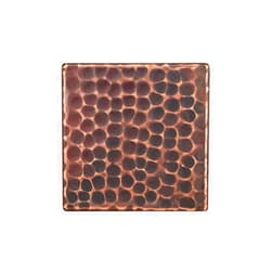 Premier Copper Products T3DBH 3-Inch x 3-Inch Hammered Copper Tile