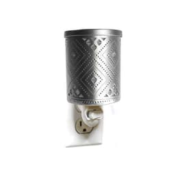 IHim Vintage Tribal Navaho Chinle Pattern Chrome Plug-in Fragrance Warmer Diffuser for Scented Wax Cubes & Essential Oils