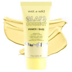 wet n wild Prime Focus Glass Skin Correct Primer, Bright Crystal Finish, Yellow