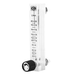 Walfront Flowmeter 2-20LPM Acrylic Air Gas Flowmeter with Control Valve for Measuring Controlling Gas
