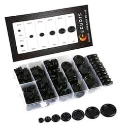 ECUDIS 170Pcs Rubber Grommet Firewall Hole Plug Set Electrical Wire Gasket Assortment, Set of 7 Different Metric Sizes for Car, Pump (Set of 1)