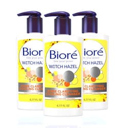 Bioré Witch Hazel Acne Face Wash, Facial Cleanser features 2% Salicylic Acid, for Acne Prone Skin, 6.77 Ounce (3 Pack) WITCH HAZEL COOLING CLEANSER 6.77 Ounce (Pack of 3)