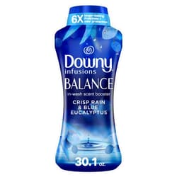 Downy Infusions In-Wash Laundry Scent Booster Beads, BALANCE, Crisp Rain and Blue Eucalyptus Scent, 30.1 oz