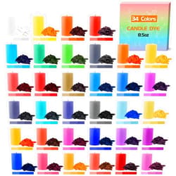 YRYM HT Candle Color Dye for Soy Wax, Safe and Natural- 34 Popular Colors for Candle Making - 8.5oz