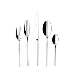 Villeroy & Boch NewWave 20-Piece Flatware Set, Service for 4, 18/10 Stainless Steel Utensils, Dishwasher Safe