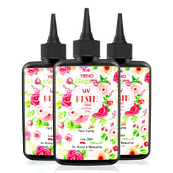 YIEHO 300g UV Resin Clear,Hard,Upgraded Crystal Clear Epoxy Resin Up Premixed UV Cure Resin for Craft Jewelry Making