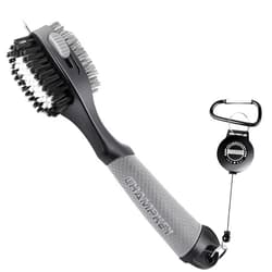 CHAMPKEY Premium Polyurethane Golf Club Brush - Retractable Groove Cleaner Golf Brush - Oversized Brush Head Golf Club Cleaer
