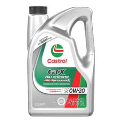 Castrol GTX Full Synthetic High Mileage 0W-20 Motor Oil, 5 Quart