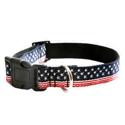 Starmay Patriotic American Flag Dog Collar - Adjustable, Durable, and Long-Lasting | Non-Choking Wide Design for Large, Medium, and Small Dogs | Stars and Stripes USA Dog Collar (S（10.3