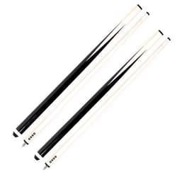 OKKO Pool Billiard House Bar Cue Sticks 57”, Glue-On 13 mm Tip, No Wrap, Pack of 2