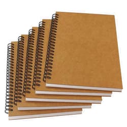 YUREE A5 Spiral Notebook Lined, 100gsm Thick Paper & Hard Kraft Cover, 60 Sheets (120 Pages), 8.35