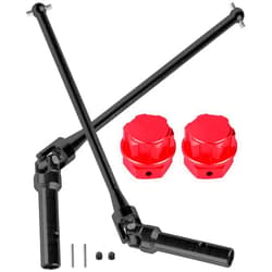 BRCatWPark RC Drive Shaft Axles w/Wheel Hex Nuts Upgrades Part for 1/5 KRATON 8S BLX Outcast 8S BLX,Front Rear 2PCS CVD Driveshaft Hop Ups,Black & Red