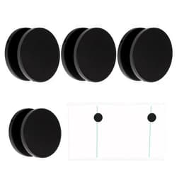 LukLoy Marine Grade SS316 Round Glass to Glass Clamp Glass Railing Bracket Clip for Securing Glass Railing Glass Pool Fence Balustrade Windproof (Round, Matte Black, 4)