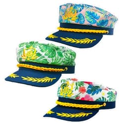 IFJJ 3 Pieces Yacht Captain hat Navy Marine Hat Dress Up & Pretend Play Sailor hat for Men Women Halloween Costume Accessory
