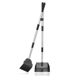 Snagle Paw Dog Pooper Scooper,Tray and Spade Set Poop Scooper for Dogs, Adjustable Long Handle Metal Pooper Scooper with Bin for Pet Waste Removal, No Bending Clean Up for Medium and Large Dogs