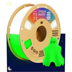 OVERTURE Glow PLA Filament 1.75mm 3D Printer Filament, 1kg Spool (2.2lbs), Dimensional Accuracy +/- 0.02 mm, Fit Most FDM Printer (Green (Glow in Dark))