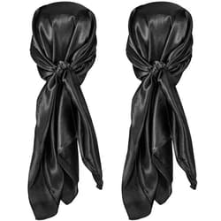 SATINIOR 35 Inch Silk Head Scarf 2 Pcs Large Square Neck Scarf Sleeping Hair Wrapping Satin Scarf for Women