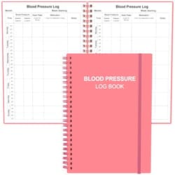 Heveboik Blood Pressure Log Book - Record & Monitor Your Daily Blood Pressure, Heart Rate Readings at Home, 5.8