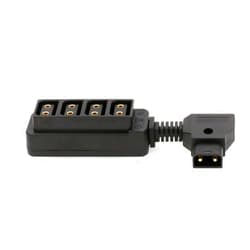 HangTon Short D-Tap P-tap Power Splitter Male to Female Adapter 1 to 4 for V-Mount Gold Mount Battery