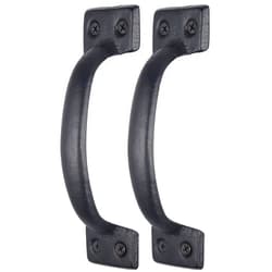 WEBI Rustic Gate Handle:Cast Iron Sliding Barn Door Handle,Vintage Gate Pull Handle Fence Cabinet Handles for Outdoor,Garage,Interior,Black,2 Packs